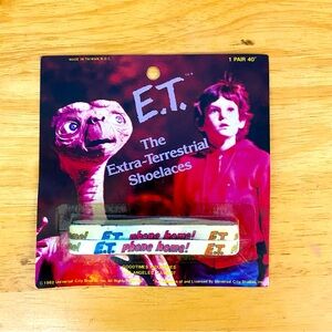 Vintage 1982 ET the Extraterrestrial Shoe Laces Sealed - Phone Home